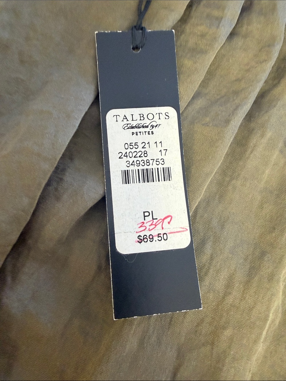 Talbots Suede-Look Jacket in Olive